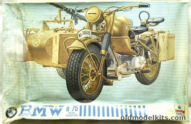 ESCI 1/9 BMW R75 Motorcycle with Side Car, 7001 plastic model kit